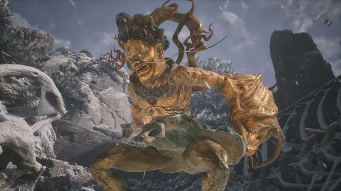 A screenshot of the Apramana Bat boss in Chapter 3 of Black Myth: Wukong.