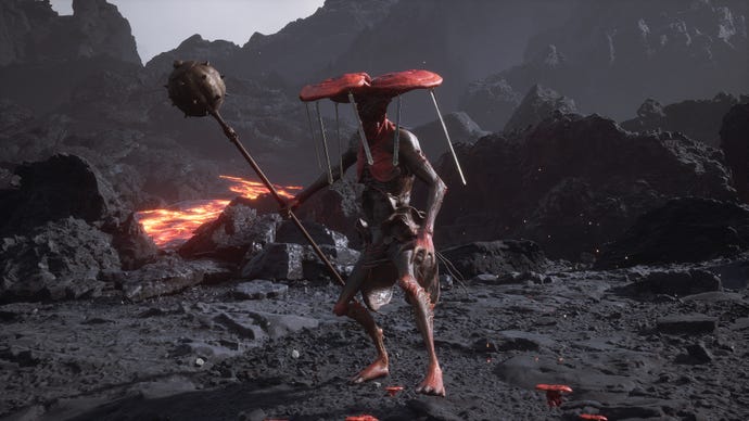 A screenshot of the Nine-Capped Lingzhi Guai boss in Chapter 5 of Black Myth: Wukong.